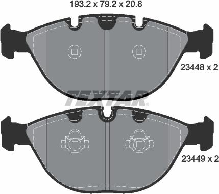 Textar 2344801 - Гальмівні колодки, дискові гальма autozip.com.ua