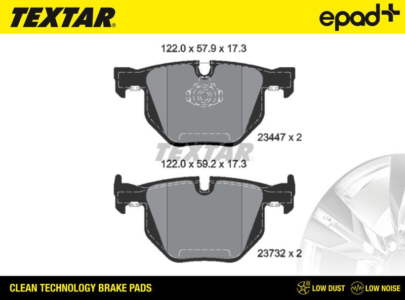 Textar 2344704CP - Гальмівні колодки, дискові гальма autozip.com.ua