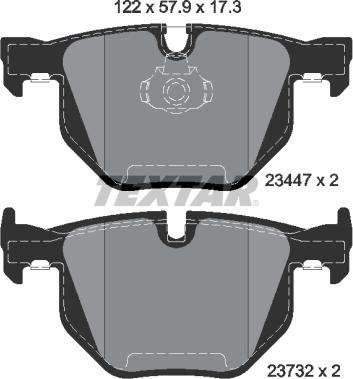 Textar 2344704 - Гальмівні колодки, дискові гальма autozip.com.ua