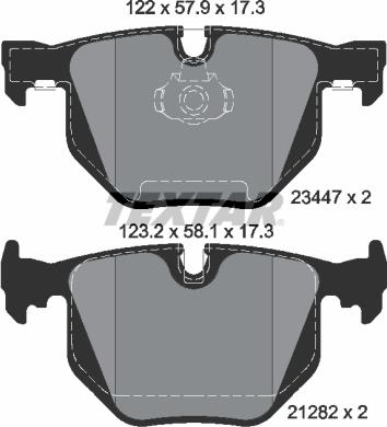 Textar 2344702 - Гальмівні колодки, дискові гальма autozip.com.ua