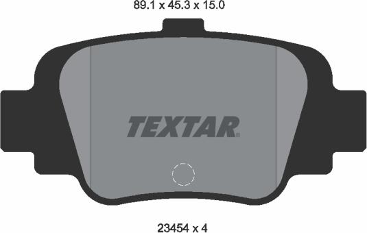 Textar 2345401 - Гальмівні колодки, дискові гальма autozip.com.ua