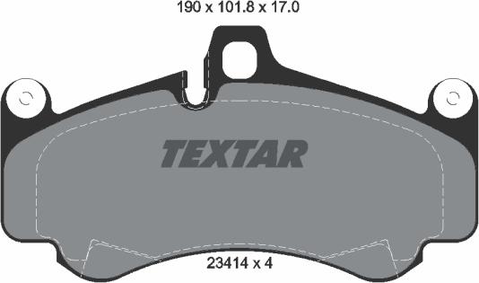 Textar 2341401 - Гальмівні колодки, дискові гальма autozip.com.ua