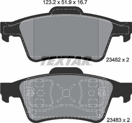 Textar 2348202 - Гальмівні колодки, дискові гальма autozip.com.ua
