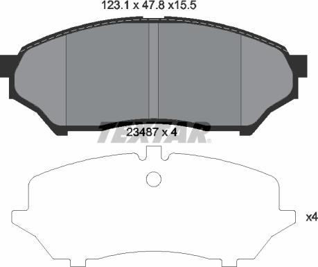 Textar 2348701 - Гальмівні колодки, дискові гальма autozip.com.ua