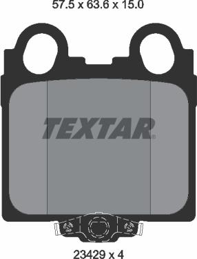 Textar 2342901 - Гальмівні колодки, дискові гальма autozip.com.ua