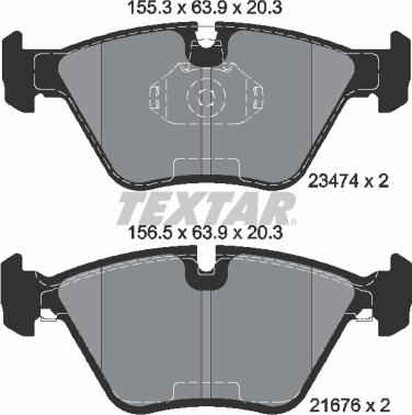 Textar 2347402 - Гальмівні колодки, дискові гальма autozip.com.ua