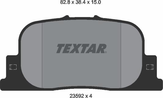 Textar 2359201 - Гальмівні колодки, дискові гальма autozip.com.ua