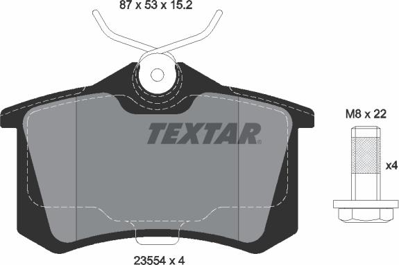 Textar 2355482 - Гальмівні колодки, дискові гальма autozip.com.ua