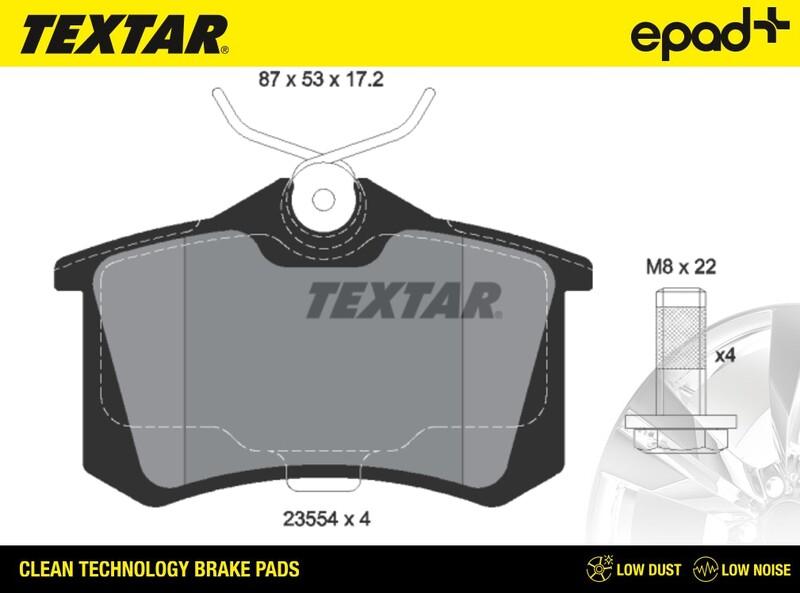 Textar 2355402CP - Гальмівні колодки, дискові гальма autozip.com.ua