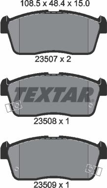 Textar 2350701 - Гальмівні колодки, дискові гальма autozip.com.ua