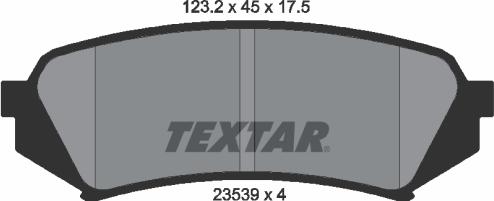 Textar 2353902 - Гальмівні колодки, дискові гальма autozip.com.ua