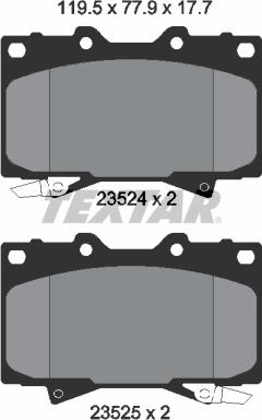 Textar 2352402 - Гальмівні колодки, дискові гальма autozip.com.ua