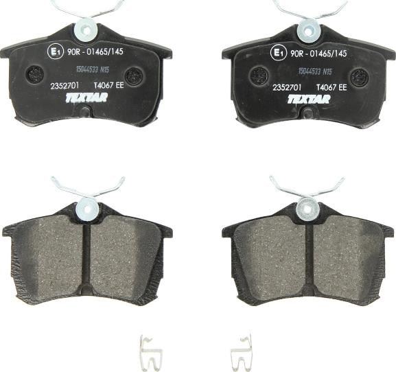 Textar 2352701 - Гальмівні колодки, дискові гальма autozip.com.ua