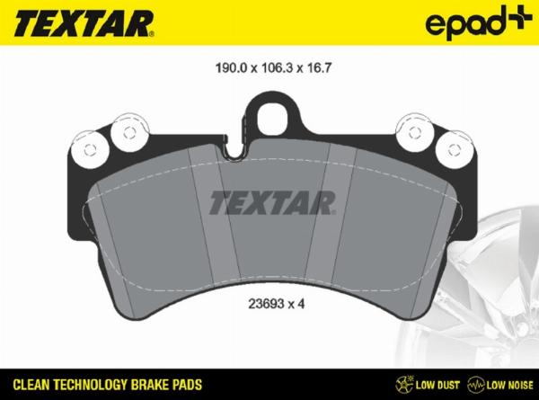 Textar 2369302CP - Гальмівні колодки, дискові гальма autozip.com.ua