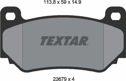 Textar 2367901 - Гальмівні колодки, дискові гальма autozip.com.ua