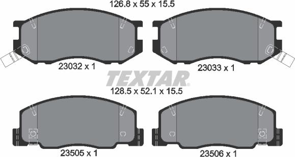 Textar 2303201 - Гальмівні колодки, дискові гальма autozip.com.ua