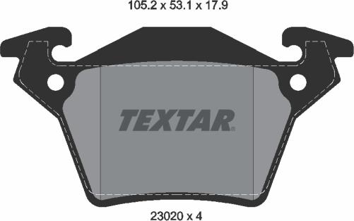 Textar 2302001 - Гальмівні колодки, дискові гальма autozip.com.ua