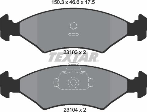 Textar 2310301 - Гальмівні колодки, дискові гальма autozip.com.ua