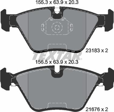 Textar 2318302 - Гальмівні колодки, дискові гальма autozip.com.ua