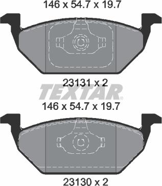 Textar 89013400 - Комплект гальм, дисковий гальмівний механізм autozip.com.ua