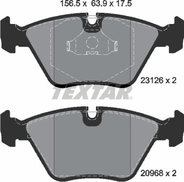 Textar 2312601 - Гальмівні колодки, дискові гальма autozip.com.ua