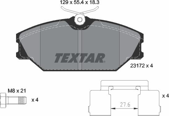 Textar 2317203 - Гальмівні колодки, дискові гальма autozip.com.ua