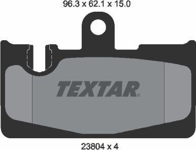 Textar 2380401 - Гальмівні колодки, дискові гальма autozip.com.ua