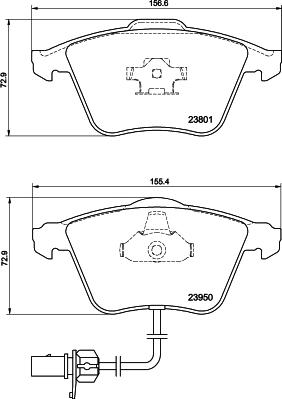 Textar 2380102 - Гальмівні колодки, дискові гальма autozip.com.ua