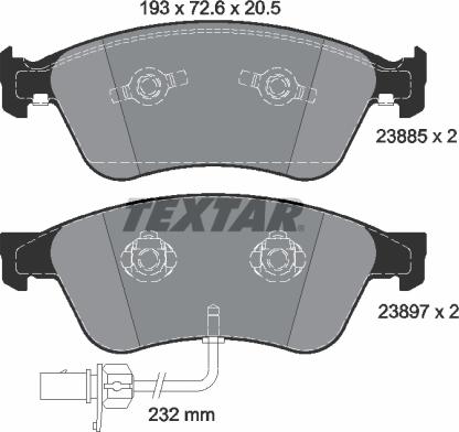 Triscan 414-1832 - Гальмівні колодки, дискові гальма autozip.com.ua