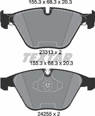 Textar 2331301-2618-02 - Комплект гальм, дисковий гальмівний механізм autozip.com.ua