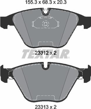 Textar 2331211 - Гальмівні колодки, дискові гальма autozip.com.ua