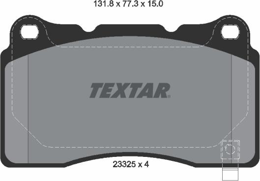 Textar 2332501-3139-00 - Комплект гальм, дисковий гальмівний механізм autozip.com.ua