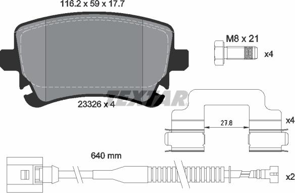 Textar 2332603 - Гальмівні колодки, дискові гальма autozip.com.ua