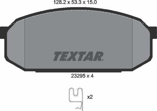 Textar 2329501 - Гальмівні колодки, дискові гальма autozip.com.ua