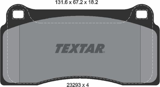 Textar 2329301 - Гальмівні колодки, дискові гальма autozip.com.ua