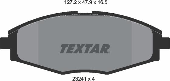 Textar 2324102 - Гальмівні колодки, дискові гальма autozip.com.ua