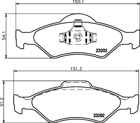 Textar 2320201 - Гальмівні колодки, дискові гальма autozip.com.ua