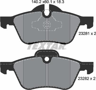 Textar 89006200 - Комплект гальм, дисковий гальмівний механізм autozip.com.ua