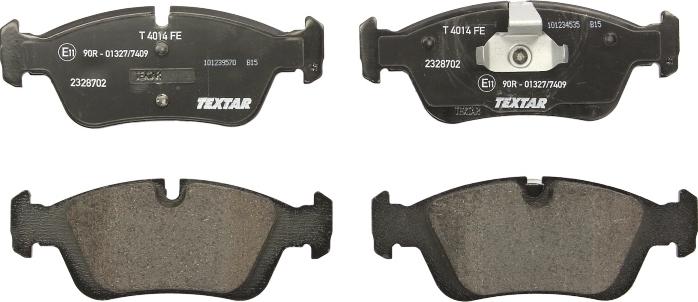 Textar 2328702 - Гальмівні колодки, дискові гальма autozip.com.ua