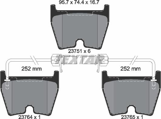 Textar 2375101 - Гальмівні колодки, дискові гальма autozip.com.ua