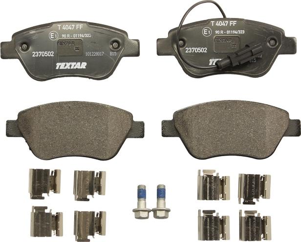Textar 2370502 - Гальмівні колодки, дискові гальма autozip.com.ua