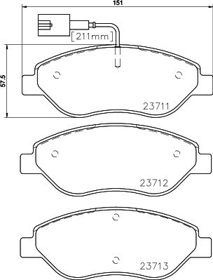 Textar 2371102 - Гальмівні колодки, дискові гальма autozip.com.ua