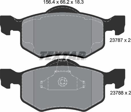 Textar 2378701 - Гальмівні колодки, дискові гальма autozip.com.ua