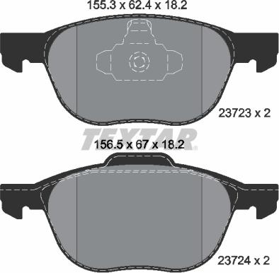 Textar 89007900 - Комплект гальм, дисковий гальмівний механізм autozip.com.ua
