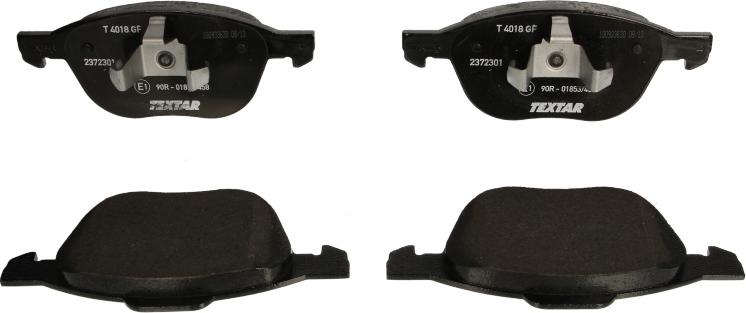 Textar 2372301 - Гальмівні колодки, дискові гальма autozip.com.ua