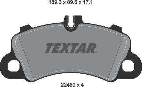 Textar 2246901 - Гальмівні колодки, дискові гальма autozip.com.ua