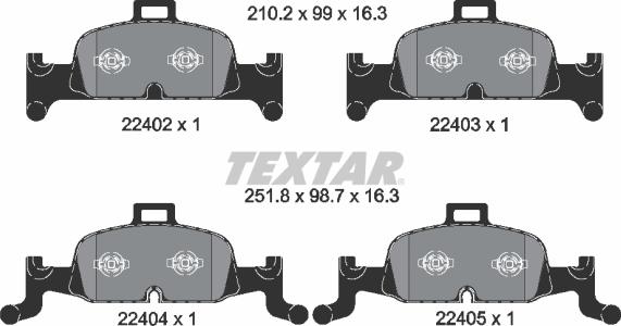 Textar 2240201 - Гальмівні колодки, дискові гальма autozip.com.ua