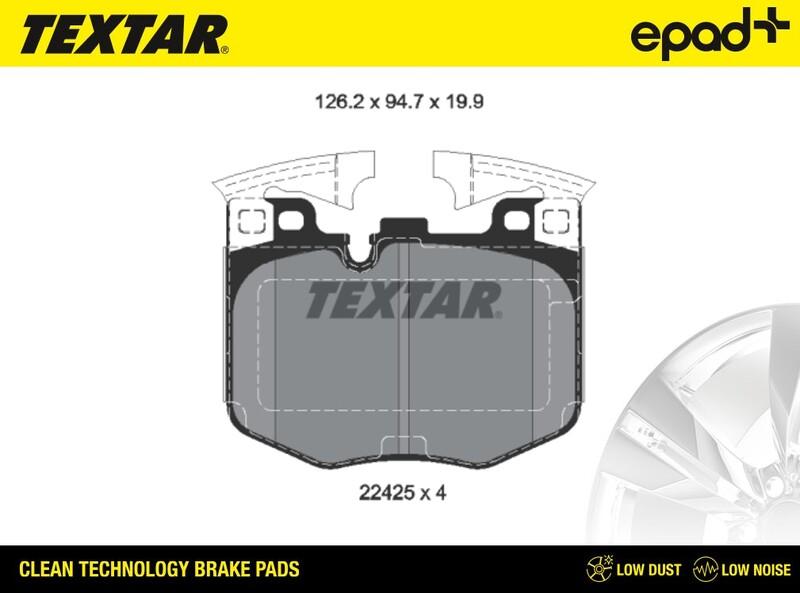 Textar 2242501CP - Гальмівні колодки, дискові гальма autozip.com.ua