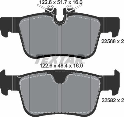 Textar 2256801 - Гальмівні колодки, дискові гальма autozip.com.ua