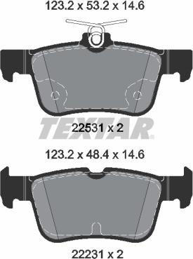 Textar 2253105 - Гальмівні колодки, дискові гальма autozip.com.ua